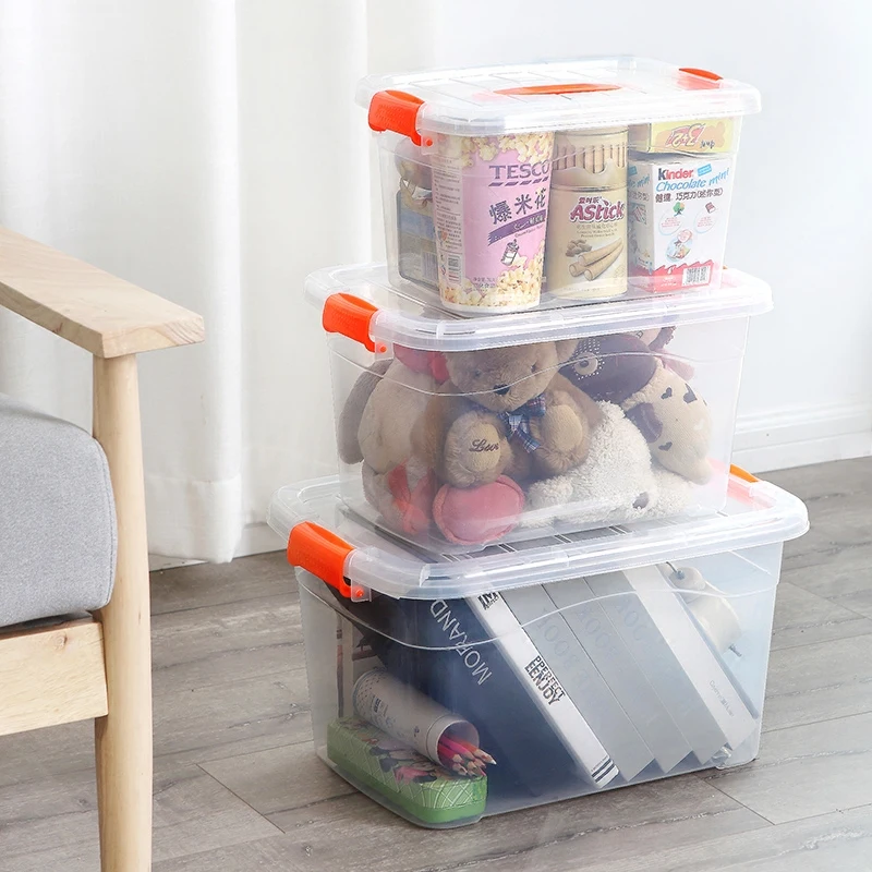 
Homeware Large Really Useful Heavy Duty Clear Plastic Transparent Storage Box Stackable Container with Locking Clip Lid & Wheels 