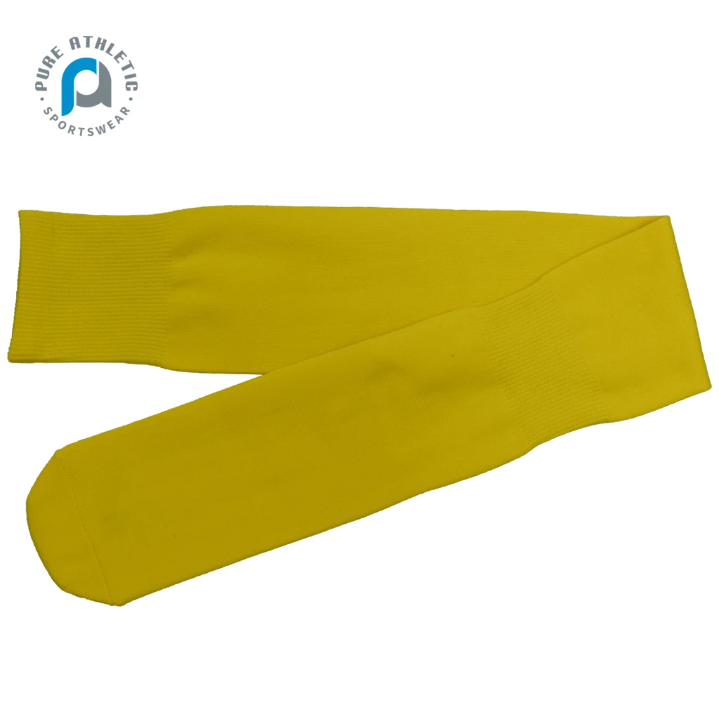 PURE  Custom Scrunch Football Socks Extra Long Padded Knee High Socks Youth Adult Non Slip Athletic Badminton Socks Custom Logo