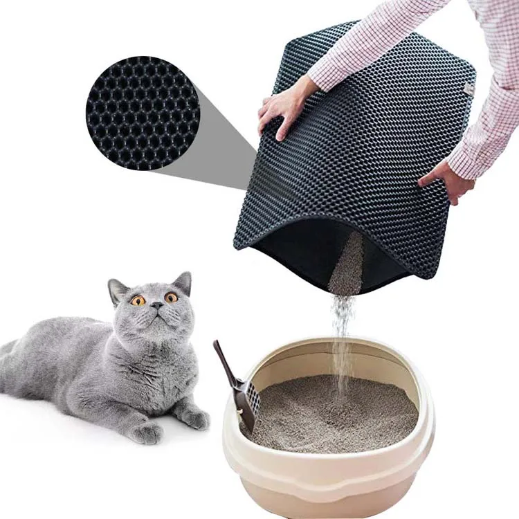 Factory Wholesale Box Double-Layer Trapper Waterproof Pet Cat Litter Mat Double Layer