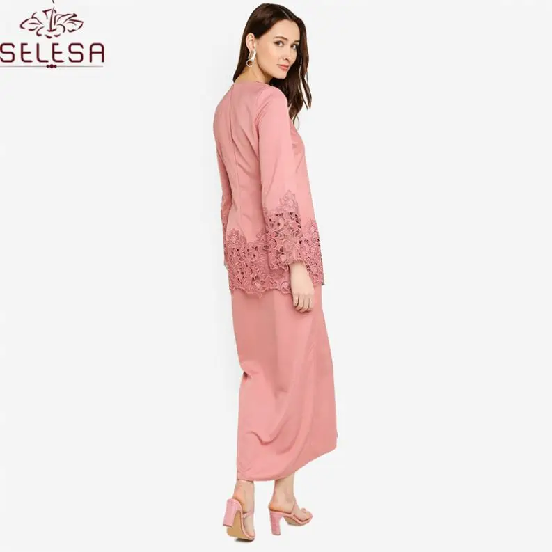 2019 Fashionable Lemari Khusus Gantungan Abaya Embroidery Muslim Dress Kebaya For Fancy Baju Kurung