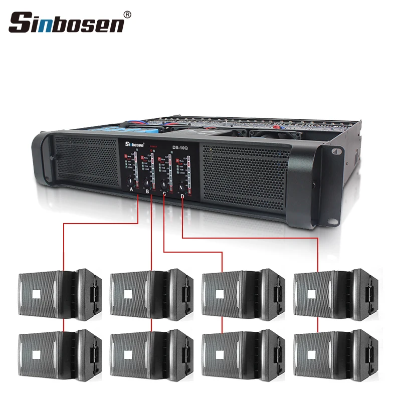 Sinbosen karaoke equipos DS-10Q line array sound system audio video receiver power amplifier