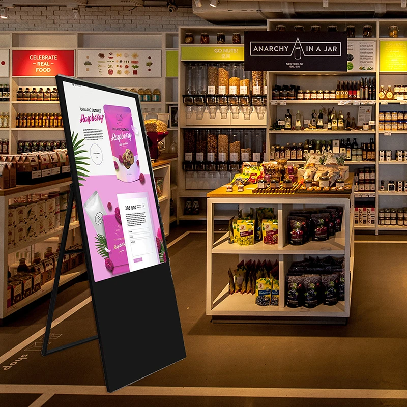 Floor Standing Vertical Interactive Digital Signage Lcd Tv Touch Screens Advertising Display For Advertising