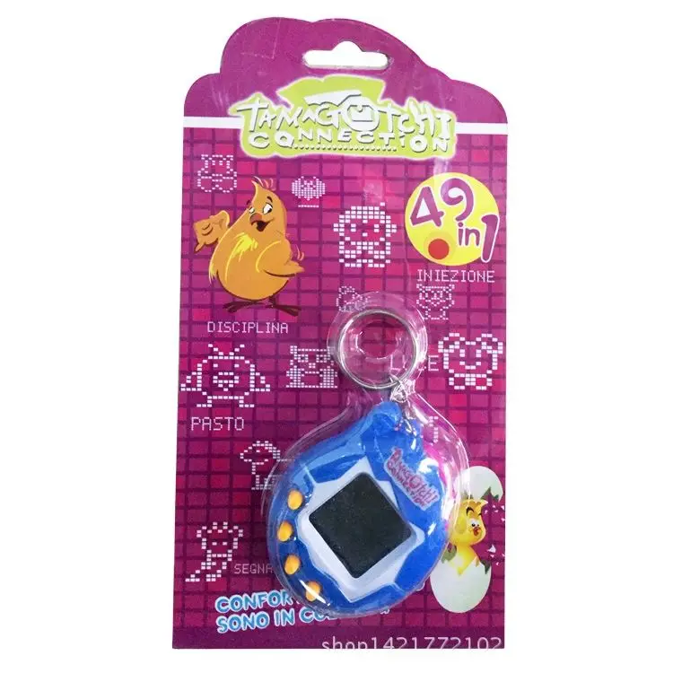 Electronic Virtual Pet Game tamagotchi With Keychain Function