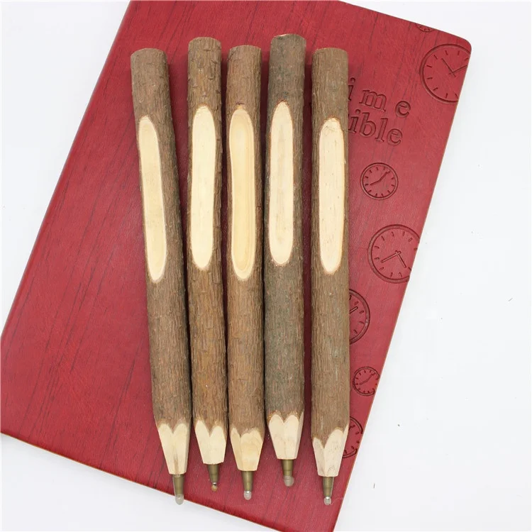 2020 eco-friendly original wood pen custom carved wood ball pen