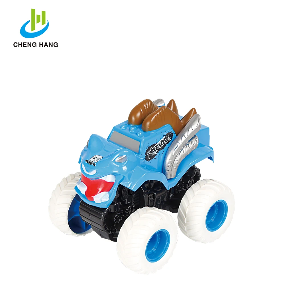 
8pcs 4WD Friction Powered Monster Truck Toys With Motorcycle ATV Toy 