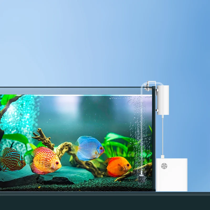 5V Electromagnetic Air Pump Oxygenation Pump Fish Tank Oxygen Pool Aquarium Aquaculture Pumps with Four-hole Accessories