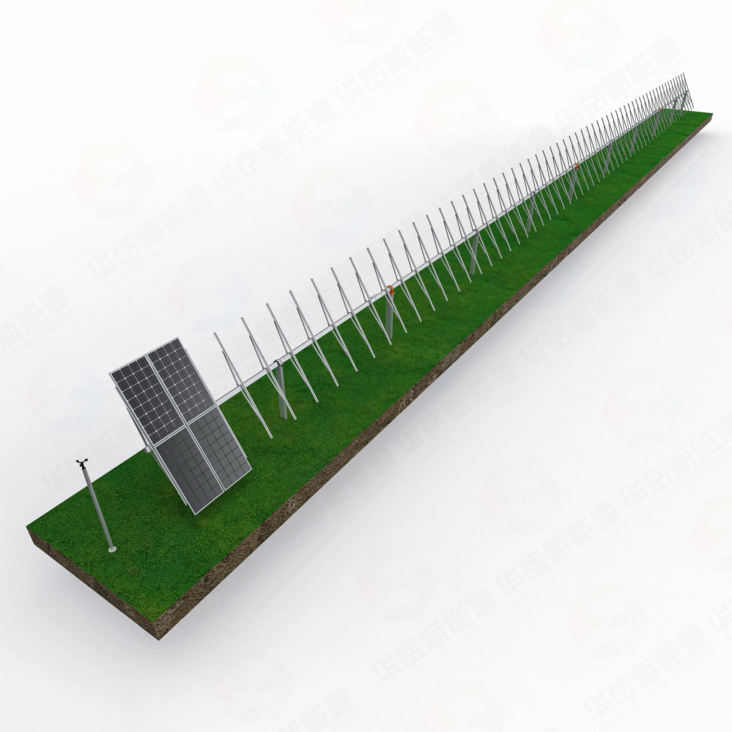 Huayue Солнечный trackerHYP-2-120PV-144-IR-M-4SD одноосный трекер плоский pv