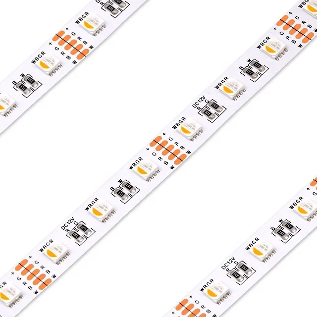 Analog LED strip with both RGB and Warm White flexbiel RGBW RGBWW 60 led strip