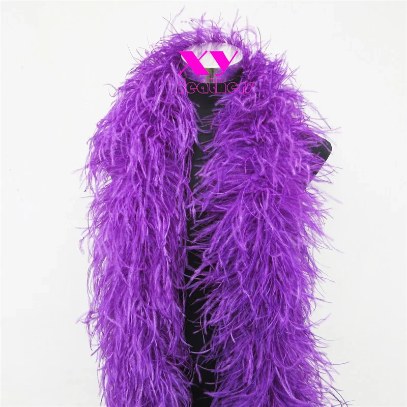 2meter  black white Ostrich feather boa Wholesale colorful Natural Ostrich Feather Boa for women lady scarf or Decoration