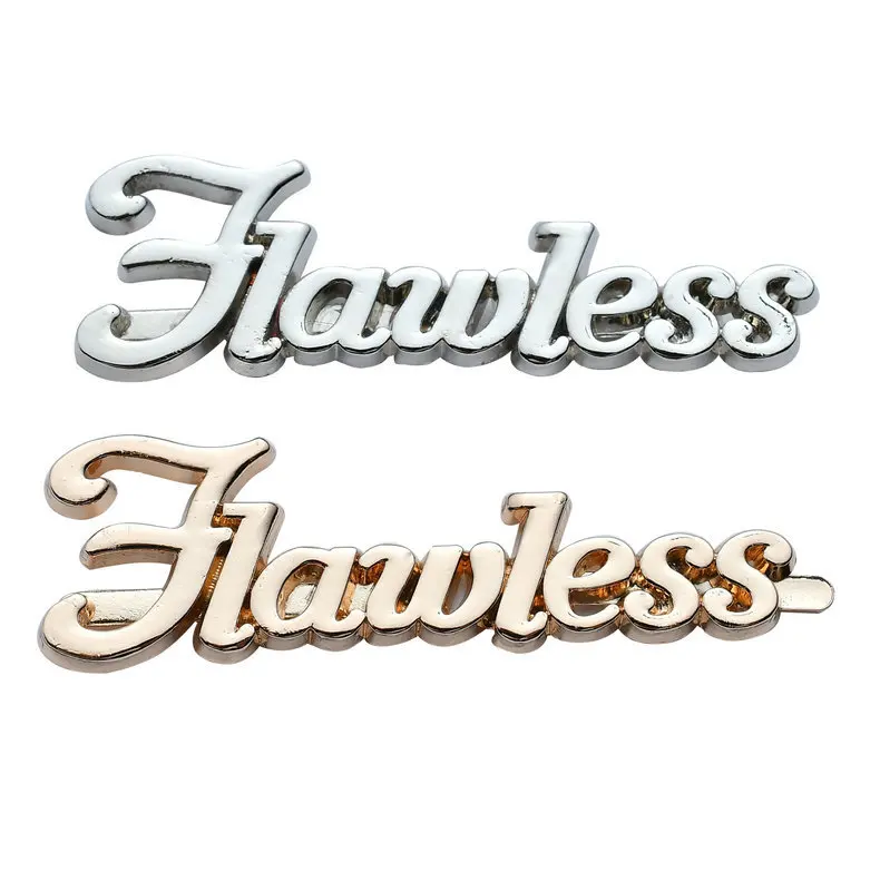 custom chrome metal self adhesive letters nameplate