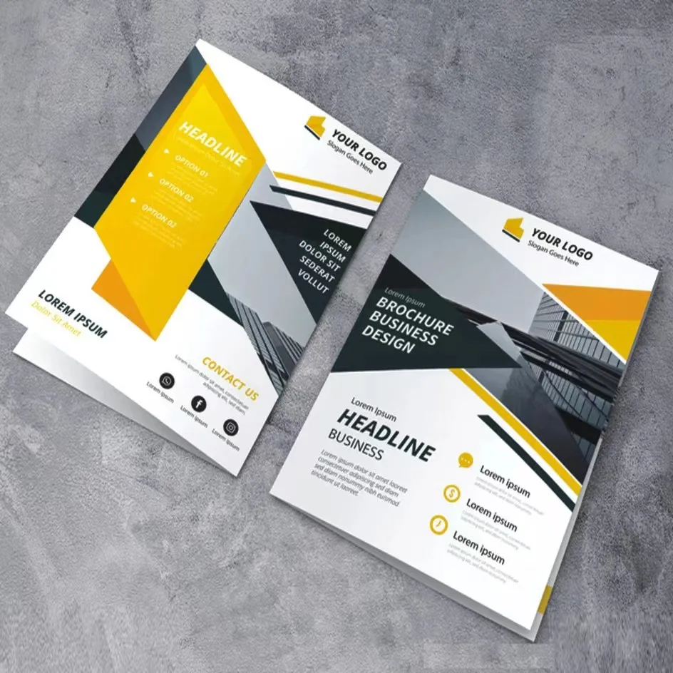 Customized Printed Flyer Trifold Brochure Instruction Manual Advertising Leaflet Takeout Menu Poster Printing