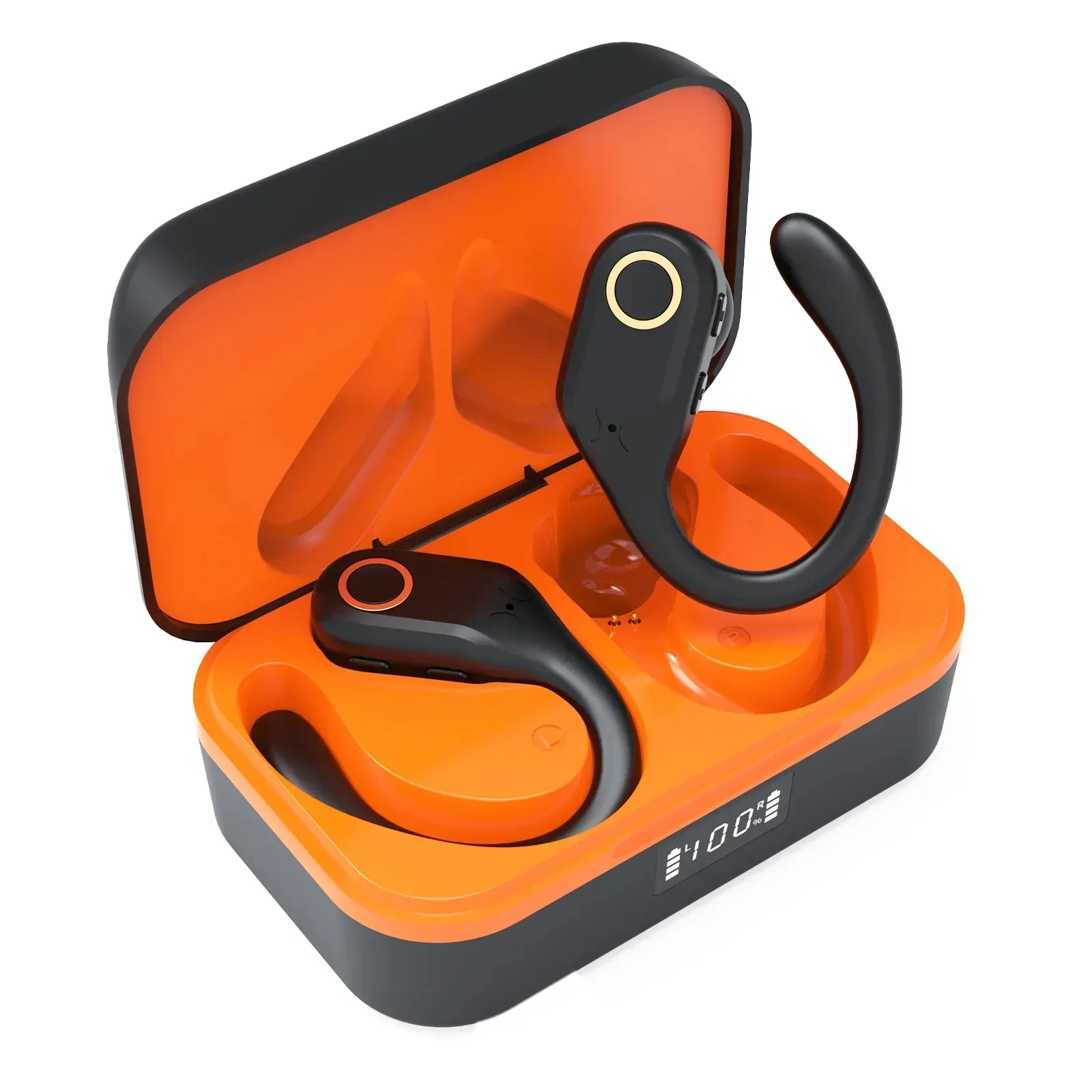 IPX5 Waterproof Ear Hook BT 5.3 Sport Headphones Headset Noise Cancelling ANC ENC Wireless Earbuds