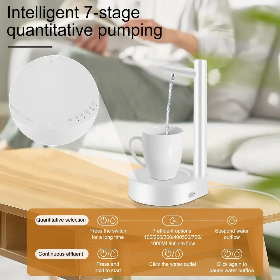 2023 Smart Table Automatic Drinking Dispenser Portable Electric USB Water Pump Bedside Desk Water Dispenser
