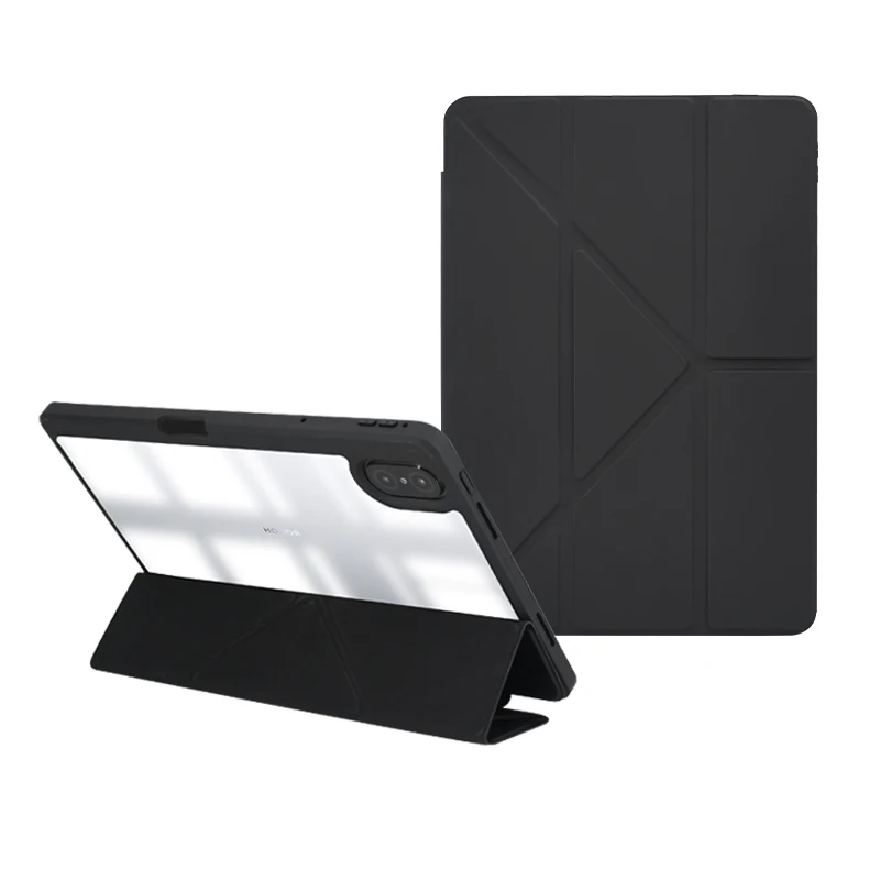 For Huawei Matepad 10.4 11 Smart Stay Anti-fall Airbag Shockproof Light Transmittance Y Fold Tablet Case For TAB S6 A7 Lite 10.4