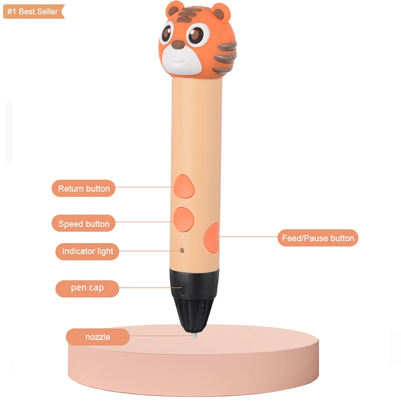 JUMON Set for Kids 3d Printer Pen Drawing Set Easy to Use Learn from Home Art Activity Educational 3D Pen