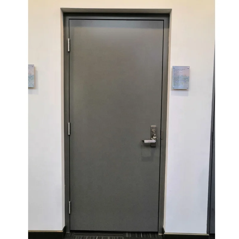 USA standard hotel six panel hollow metal door 90 min 180 min fire rated steel door for commercial