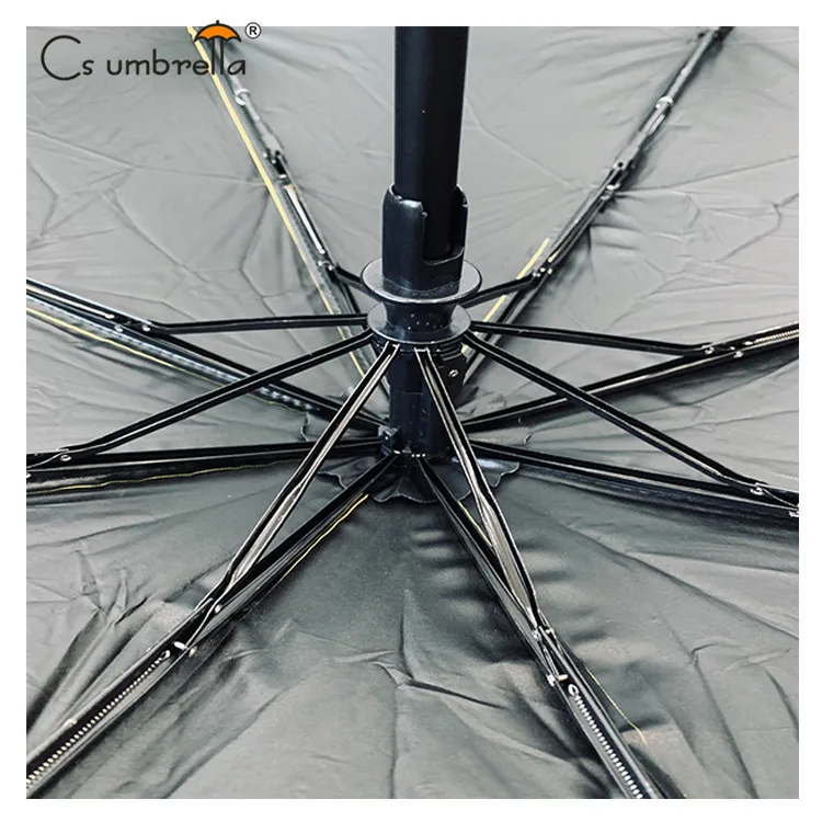 YS-3002 Umbrella Supplier Promotional Folded Anti-UV Auto Open And Close Sun And Rain Custom 3 Folding Umbrella With Logo