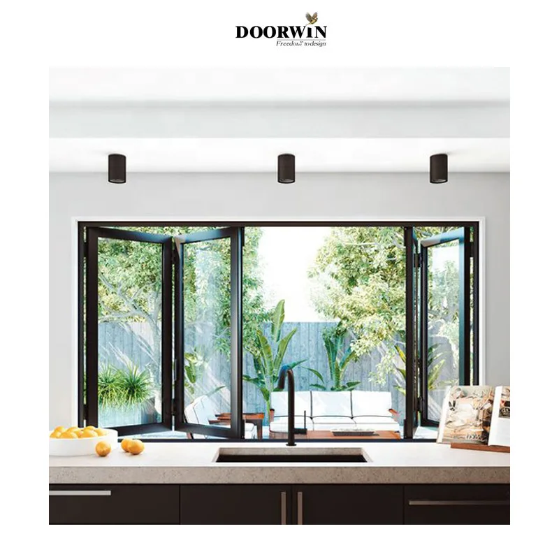 New Zealand Exterior Bifolding Window Tempered Glass Aluminum  Folding Windows For Home Cheap Bifold Windows