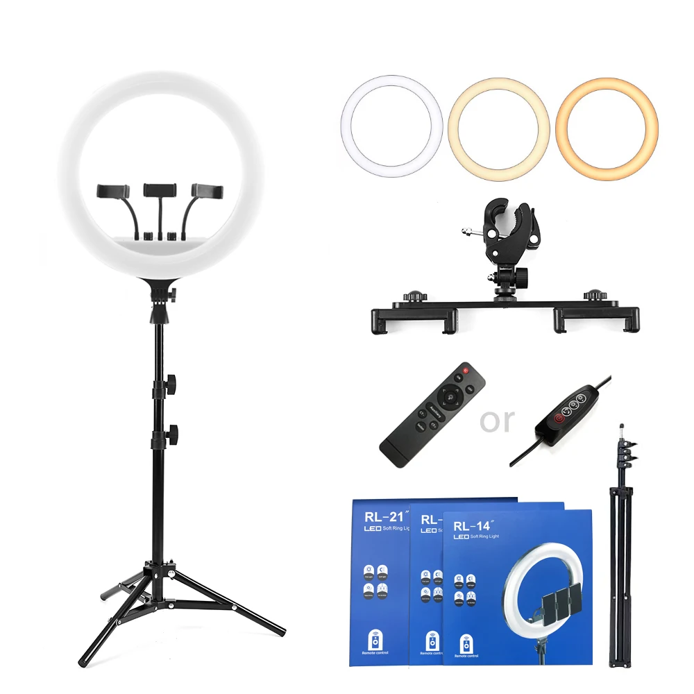 
Tik tok mini flexible lamp fill usb beauty tripod stand kit rechargeable led selfie ring light 