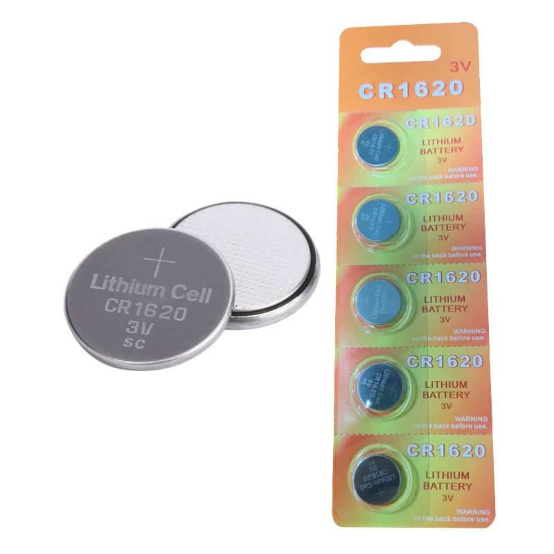 3V70mAh coin battery CR1620 lithium button cell batteries 130mAh watch battery