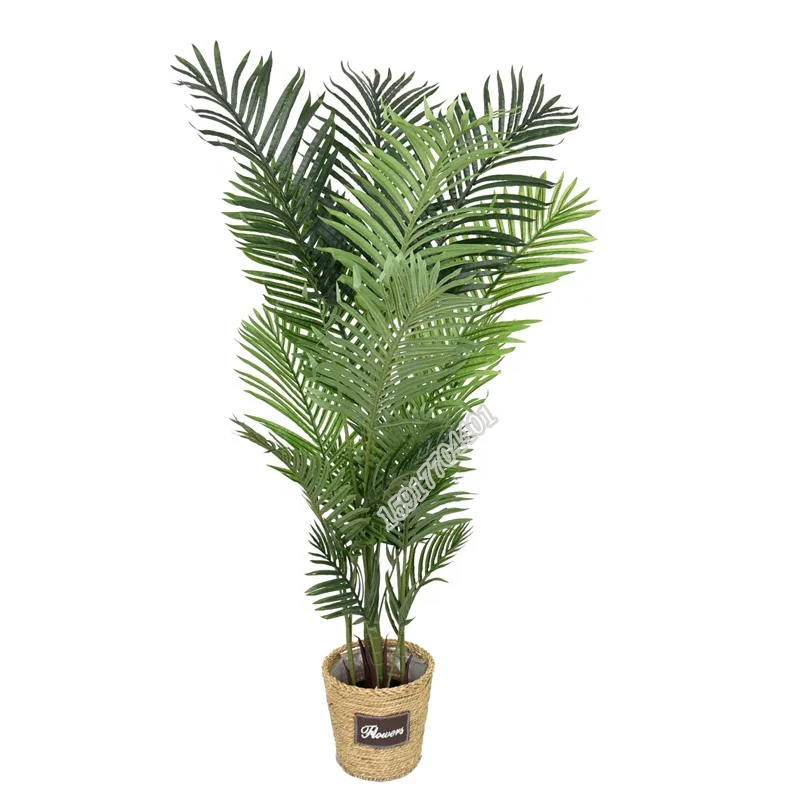 Lifelike Real Touch Garden Plants Fake Bonsai Tree Artificial Palm Trees For Office Decoration