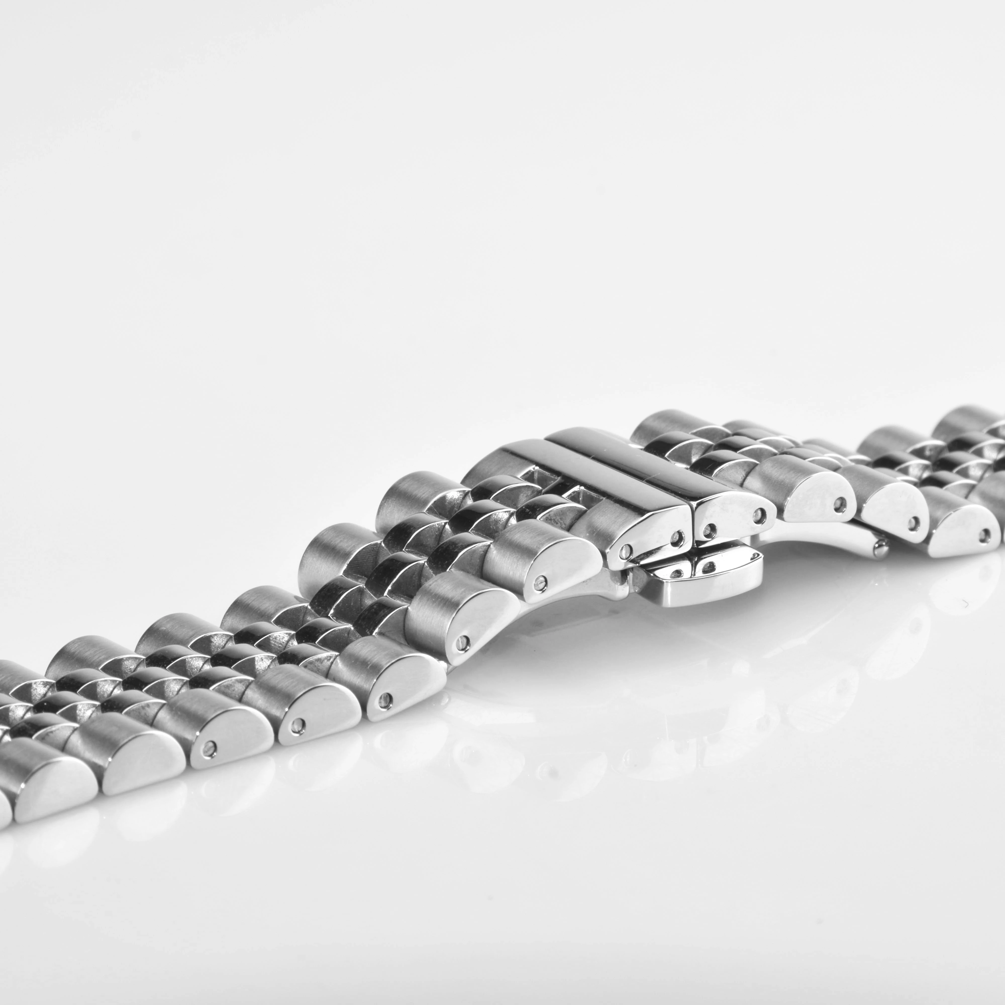 Luxury Bracelet full solid Stainless Steel Watch Band five beads strap Logo Belt Watch accessories Jubilee with butterfly clasp