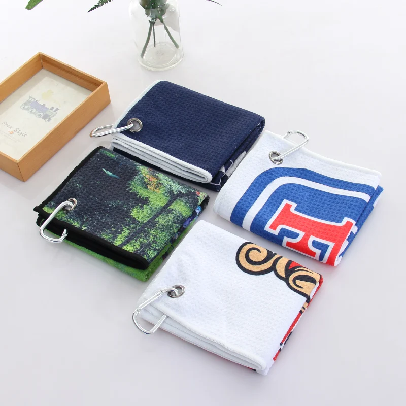 Waffle absorbent microfiber caddy golf towels microfiber waffle