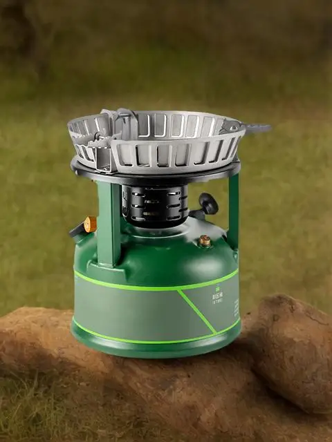9800W High Power Outdoor Camping Stainless Steel Compact Lightweight Storage Gasoline Stove