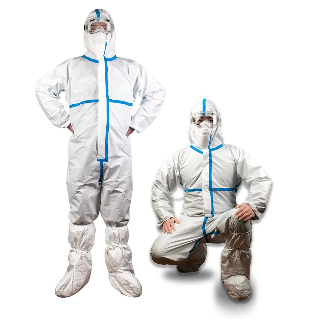 Breathable Ce Certified PPE Disposable TYPE 4B/5B/6B safety coverall Medical Protective Coverall for Hospital industry Use