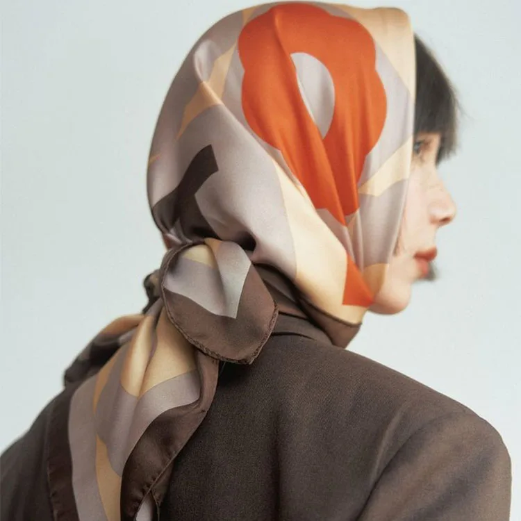 Оптовая продажа оптом мягкие индивидуальные квадратные Роскошные шелковые шарфы с логотипом шелковый шарф для волос 100% из чистого шелка тутового дерева