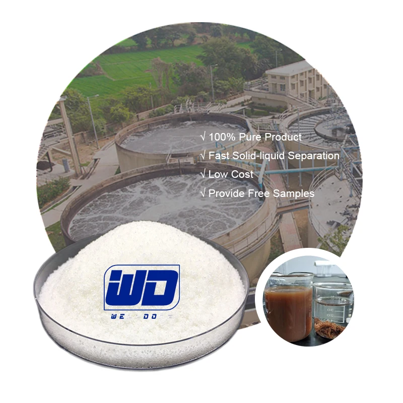 WELLDONE Cationic Anionic Polyacrylamide Flocculant High Molecular Weight Chemicals For Water Treatment Polyelectrolyte