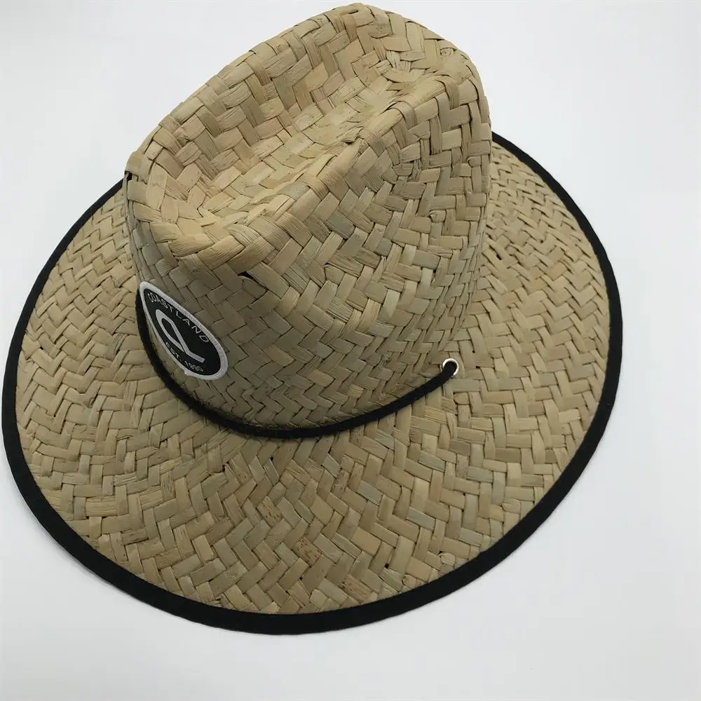 
2020 New style plain sombrero Men Summer farmer surf lifeguard straw Hats With customized Logo 