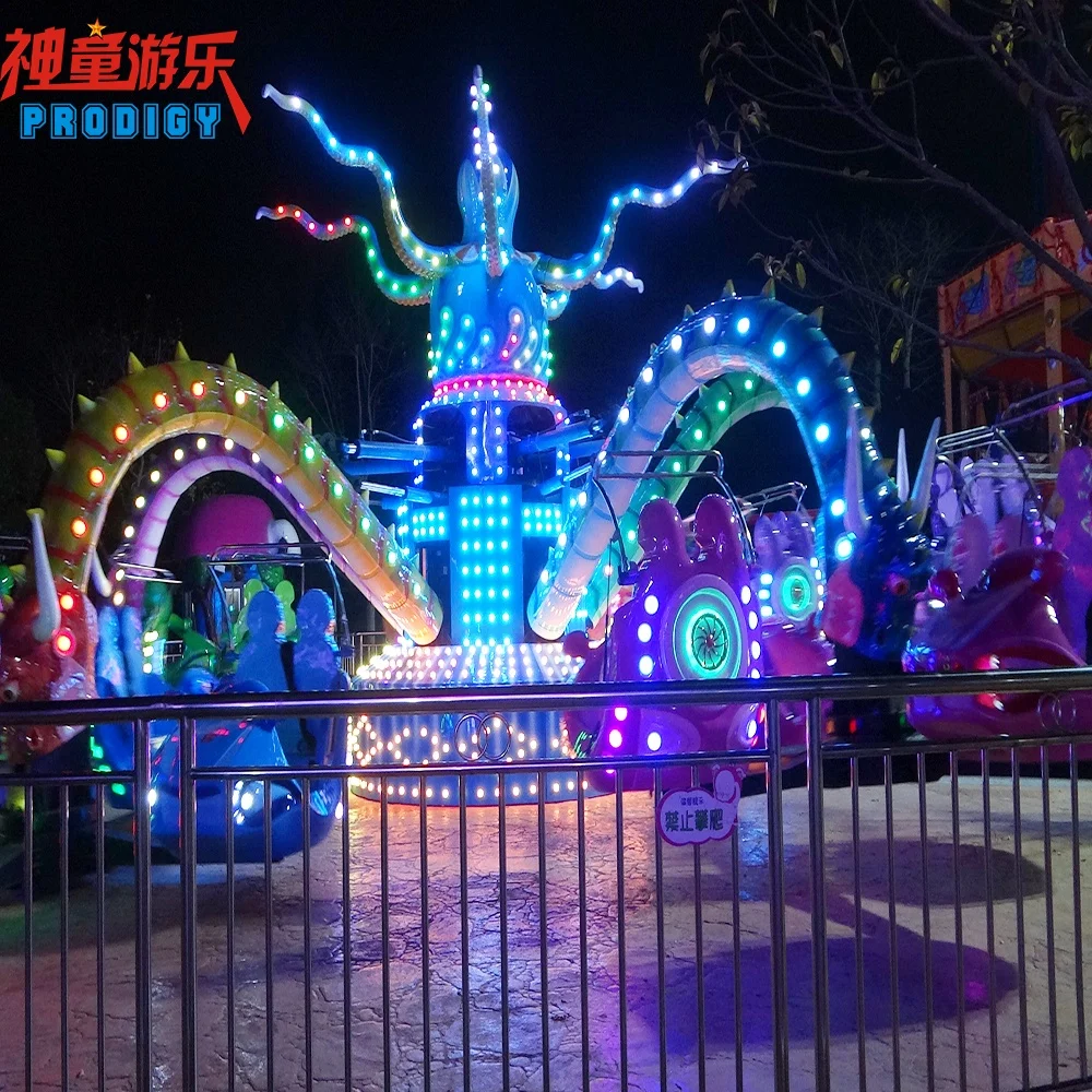 Fairground Theme Park Attraction Rotary Amusement Park Manufacturer Big Rotary Octopus Ride