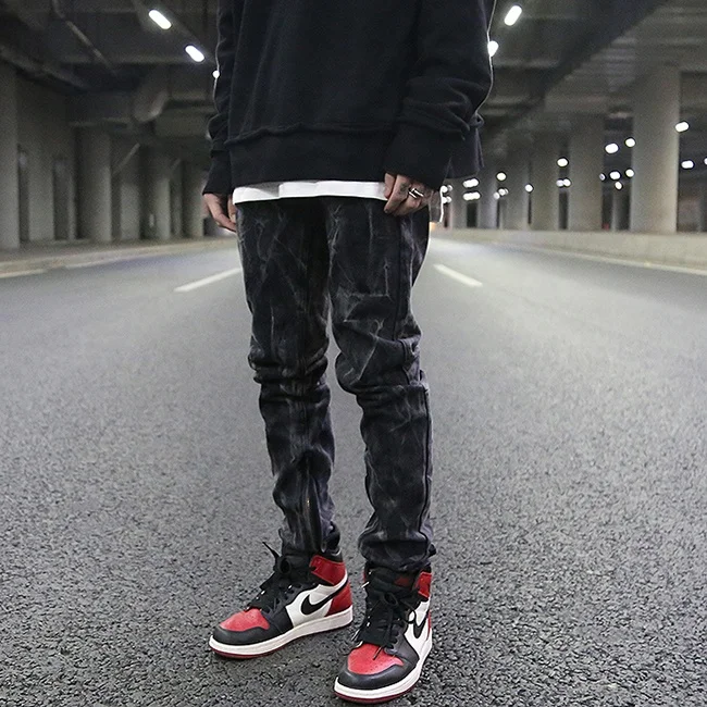 Fog mens skinny jeans dropshipping stock fashion mens black jeans custom jeans tags