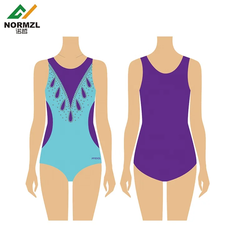 OEM/ODM Service Custom Children Girls Ab Rhinestone For Leotards Gymnastics Clothing