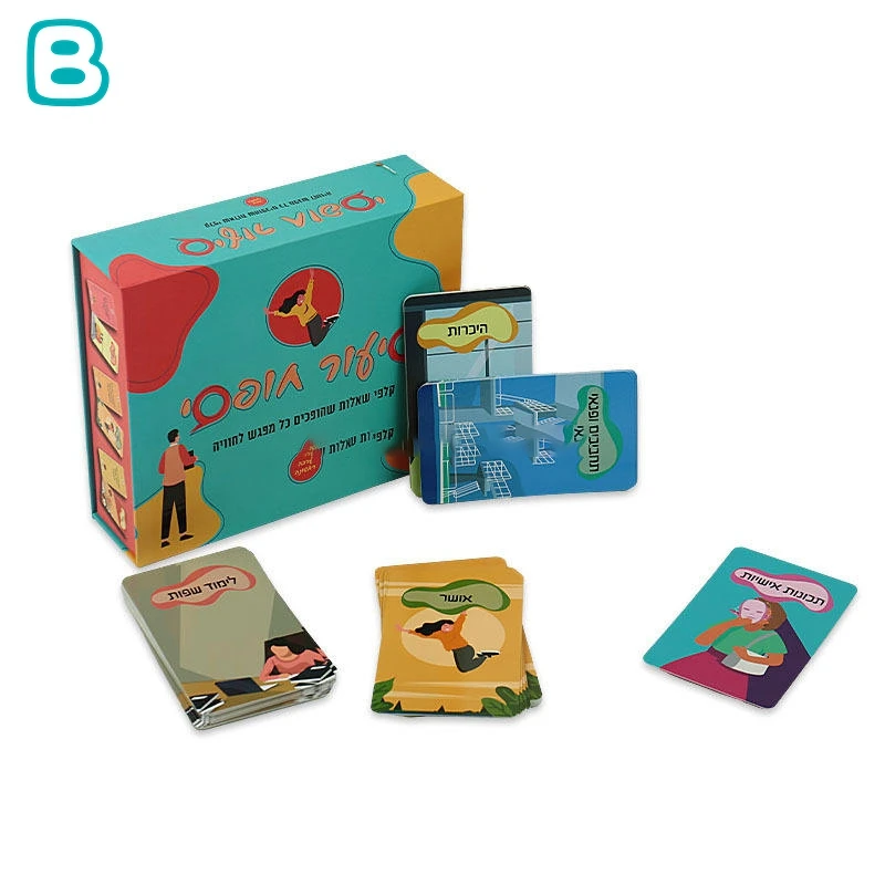 OEM Custom Board Game Playing Card Game Eco-friendly Cards Party Game For Baby Family With Base And Lid Box