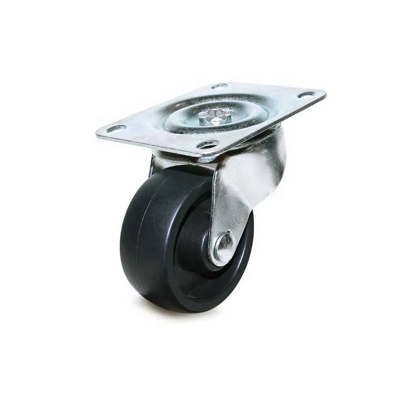 Furniture and industry general duty loading capacity swivel hard rubber caster  wheel with steel and zinc plate china
