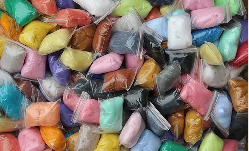 Felting Supplies Fabric Chunky Knit Merino Wool Fiber Yarn Roving for Needle Felting Supplies Hand Spinning DIY Craft Materials
