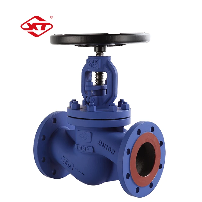 
Custom J41H-16C 4 Inch German Standard DIN Bellows Seal Flanged WCB Cast Carbon Steel Globe Valve 