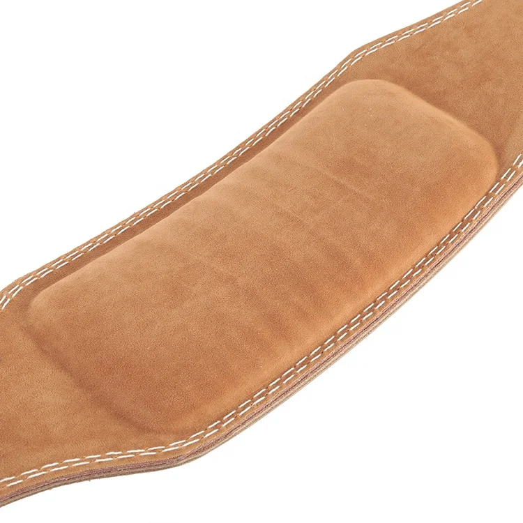 Customized Fashionable Brown Leather Weightlifting Belt Power Weight Lifting Belt