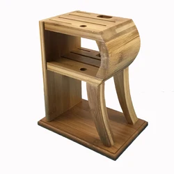 Best sellers Amazon universal wooden knife holder bamboo knife stand holder
