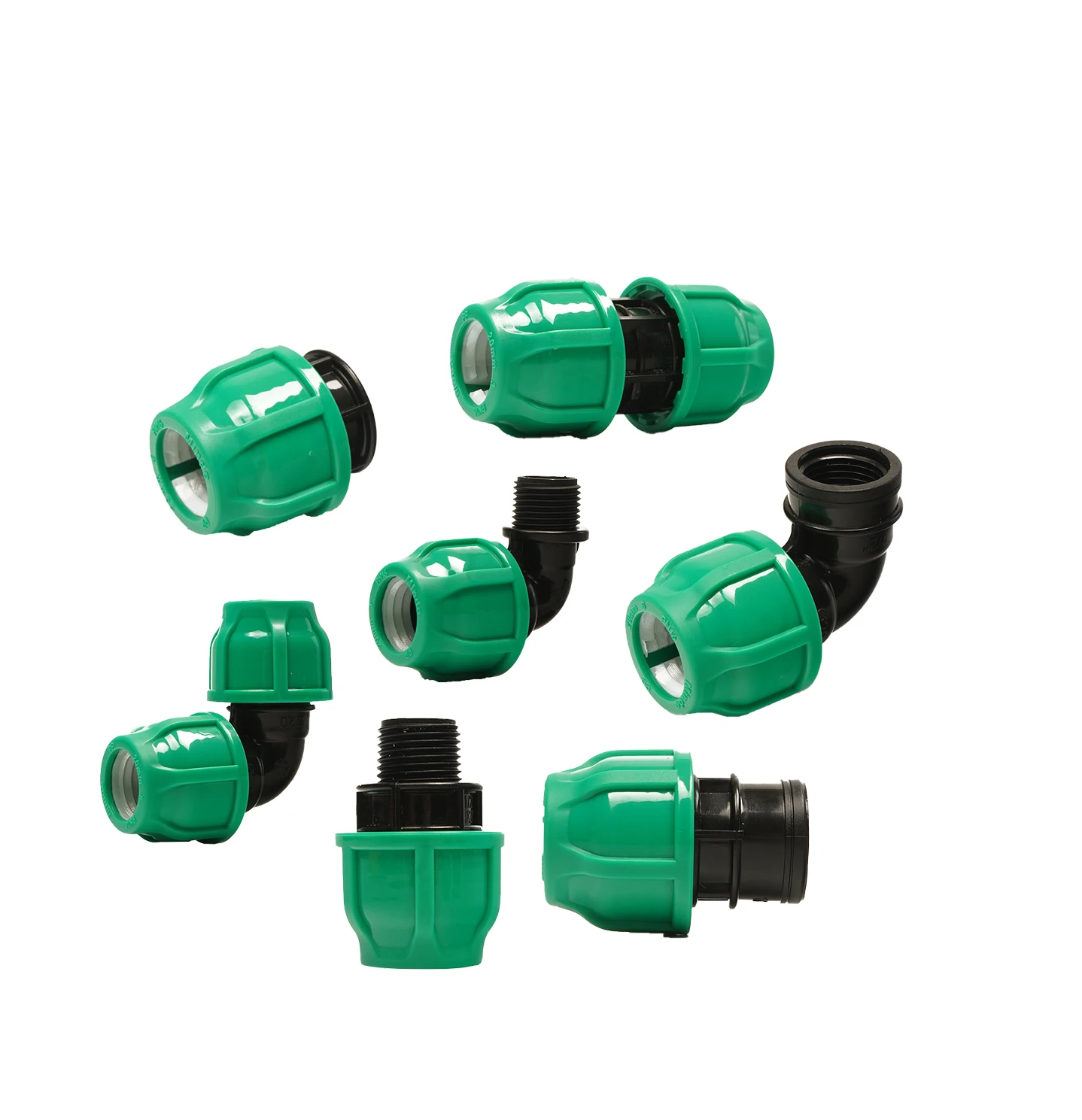 plumbing fittings PE Tube Connector Joint Pipe Fittings for water supply PN16 PP Compression fittings
