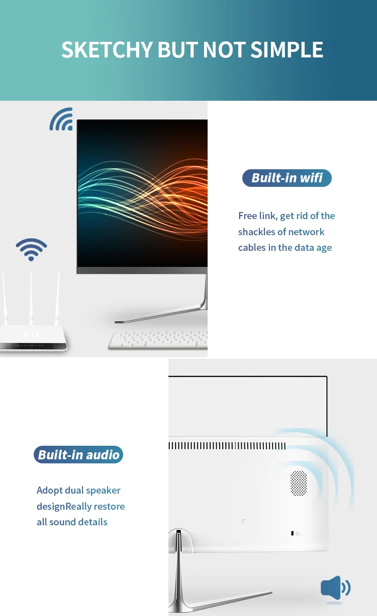 ПК «Все в одном» 21 5 дюйма 23827 фирменный компьютер OEM i3 i5 i7 i9 моноблочный
