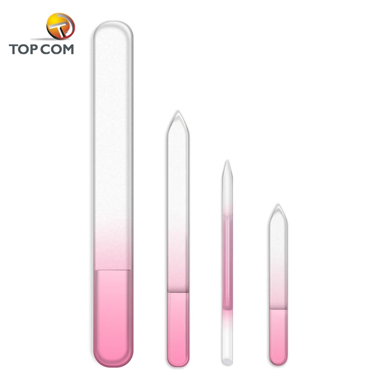 Wholesale nano glass fingernail cuticle pusher files with case