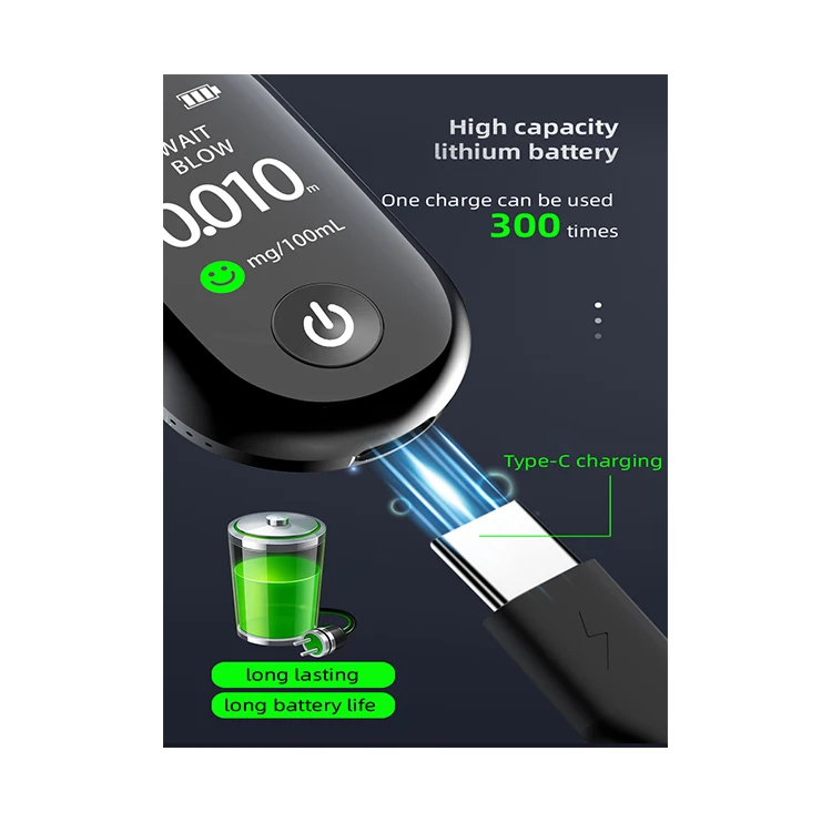 2022 Wholesale Digital Alcohol Detector Breathalyzer Alcohol Tester For Police Measuring Alcohol