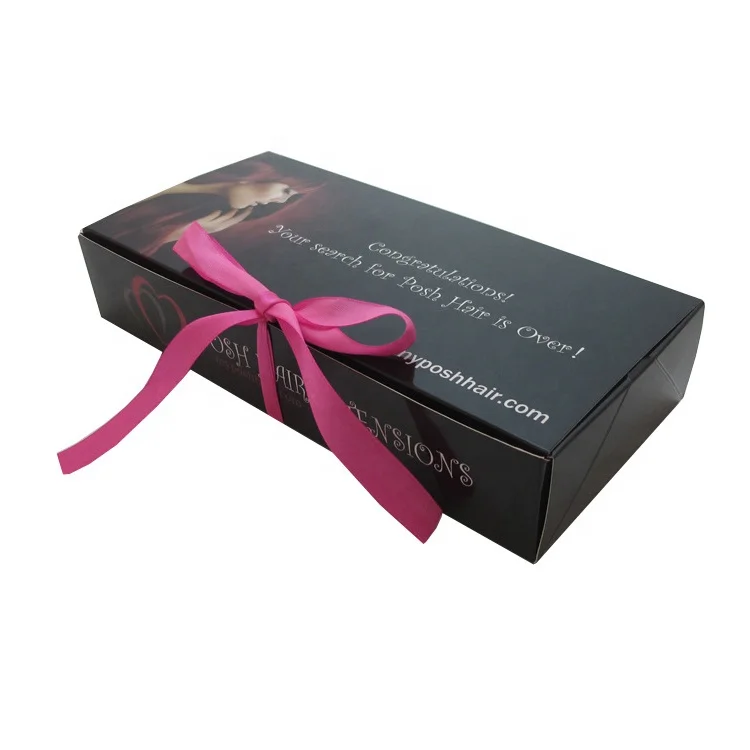 Personal Care Package Human Hair Short Wig Gift  Paper Packaging Boxes For Hair Extensions Custom Logo