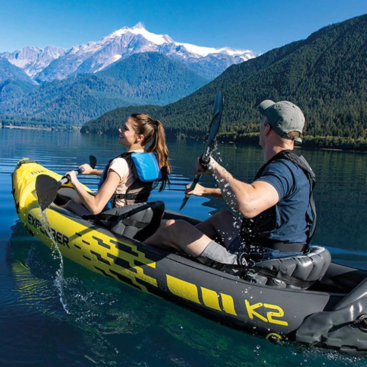 Wholesale PVC and Polyester Inflatable Kayak 2 Person Boat