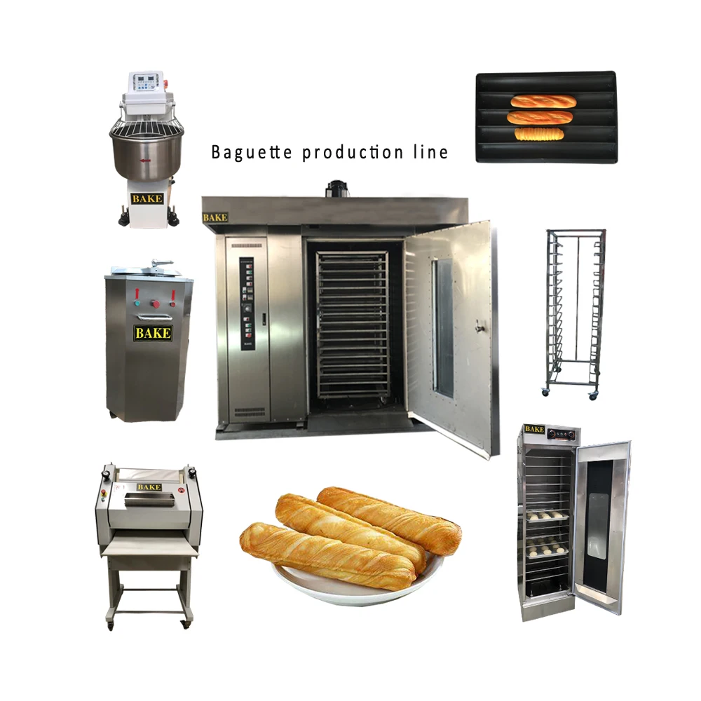 Commercial french Bread Baking Oven Bakery Equipment Full Set Baking Equipment for baguette bread making machine