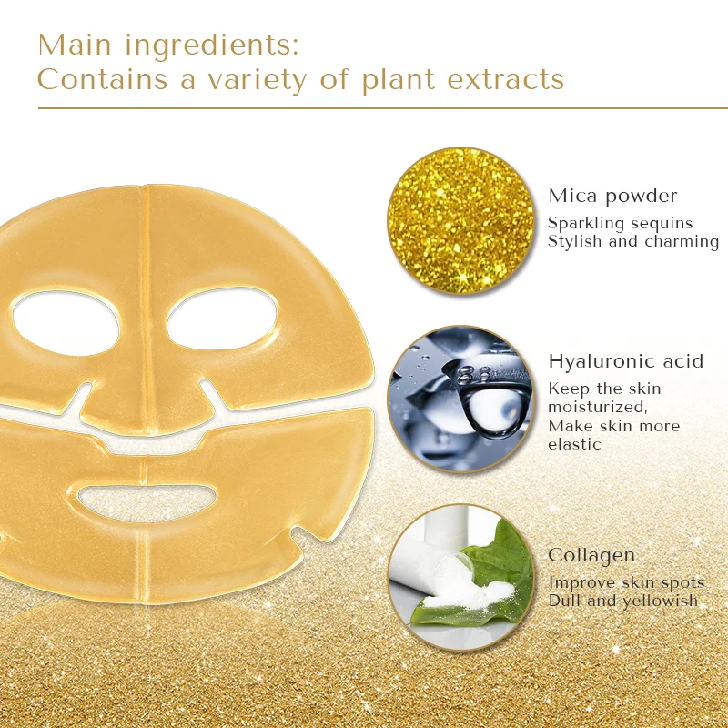 Organic Oem Medical Beauty Wholesale 4 In 1 Clear Face Sheet 24 K Gold Hydrogel Facial Mask Skin Care