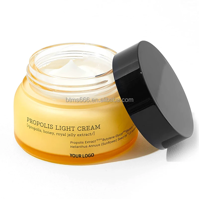 Natural Korean Skin Care Organic Moisturiser Daily Night Hydrating Anti Aging Propolis Light Cream for Glowing Complexion